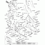 Схема вузла: Cowling lowers(1/2)(b1h/b2h) для Kawasaki ZX1200 Ninja ZX-12R