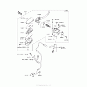 Схема вузла: Передній гальмівний циліндр Kawasaki ZG1400 Concours 14 ABS