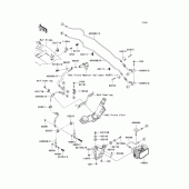 Схема вузла: Brake piping для Kawasaki ZR750 Z750 ABS