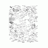 Схема вузла: Cowling lowers(1/3) для Kawasaki ZX1400 Ninja ZX-14