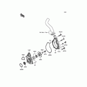 Схема вузла: Водяний помпа для Kawasaki EX400 Ninja 400R