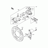 Схема вузла: Заднє гальмо для Kawasaki VN1700 Vulcan 1700 Voyager Custom ABS