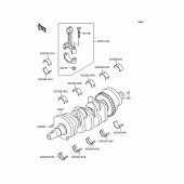 Схема вузла: Колінчастий вал для Kawasaki ZR400 Xanthus