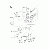 Схема узла: Передний тормозной цилиндр для Kawasaki ER400 ER-4N
