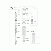 Схема узла: Задний амортизатор(ы) для Kawasaki KX450 KX450F