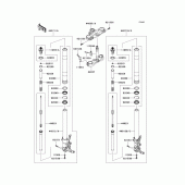 Схема узла: Вилка передней оси для Kawasaki ZX1400 Ninja ZX-14R