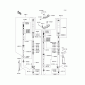 Схема вузла: Передня вилка(1/2) для Kawasaki KLX450 KLX450R
