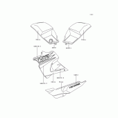 Схема вузла: Decals(ebony)(kle500-a5/a6) для Kawasaki KLE500