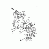 Схема вузла: Кріплення двигуна для Kawasaki EX400 Ninja 400R ABS