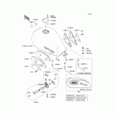 Схема вузла: Паливний бак для Kawasaki EJ650 W650