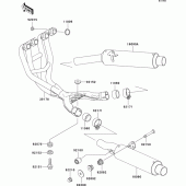 Схема вузла: Вихлопна система для Kawasaki ZX600 ZZ-R600