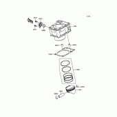 Схема вузла: Циліндр & Поршень для Kawasaki BX250 NINJA 250SL ABS