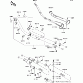 Схема узла: Выхлопная система (s) для Kawasaki VN2000 VN2000 Classic