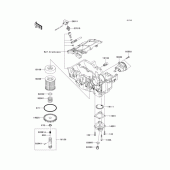 Схема узла: Масляный насос & Масляный фильтр для Kawasaki EX250 Ninja 250R