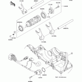 Схема вузла: Gear change drum/shift fork(s) для Kawasaki ZX1000 Ninja ZX-10R
