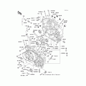 Схема вузла: Crankcase(1/2)(vn1500-e5/e6) для Kawasaki VN1500 Vulcan 1500 Classic