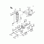 Схема вузла: Підвіска/задній амортизатор для Kawasaki ZR800 Z800