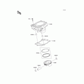 Схема узла: Цилиндр & Поршень для Kawasaki KX250/ KX252 KX250F