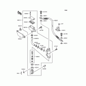 Схема вузла: Задній гальмівний циліндр для Kawasaki KL250 KL250 Super Sherpa