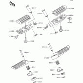 Схема вузла: Підніжки для Kawasaki ZR750 ZR-7