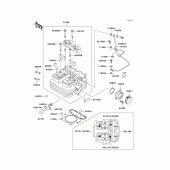 Схема вузла: Головка циліндра для Kawasaki KL250 KL250 Super Sherpa