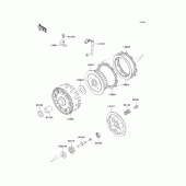 Схема вузла: Зчеплення для Kawasaki KL650 KLR650