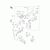 Схема узла: Передний тормозной цилиндр для Kawasaki KX125