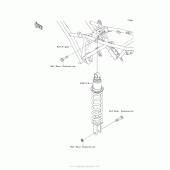 Схема узла: Задний амортизатор(ы) для Kawasaki KLX140 KLX140