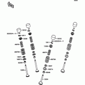 Схема узла: Клапан(ы) для Kawasaki ZX750 ZXR750