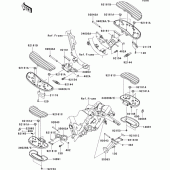 Схема вузла: Підніжки для Kawasaki VN1700 VN1700 Classic Tourer ABS