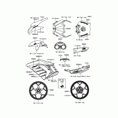 Схема вузла: Decals(Green) для Kawasaki ZX1400 ZZR1400 ABS