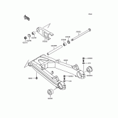 Схема вузла: Задній важіль (Маятник) для Kawasaki ZR400 Zephyr X