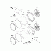 Схема вузла: Шини для Kawasaki KX250/KX252 KX250