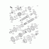 Схема узла: Трансмиссия для Kawasaki ZX600 Ninja ZX-6RR