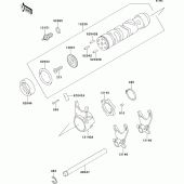 Схема вузла: Gear change drum/shift fork(s) для Kawasaki ZR750 ZR-7