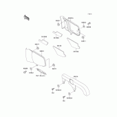 Схема вузла: Side covers/chain cover(1/2) для Kawasaki EL250 Eliminator 250