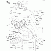 Схема вузла: Повітряний фільтр(1/2) для Kawasaki ZX750 ZXR750R