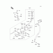 Схема вузла: Clutch master cylinder для Kawasaki ZX750 Ninja ZX-7R