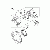 Схема узла: Задний тормоз для Kawasaki ZX1000 Ninja ZX-10R