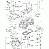 Схема вузла: Головка циліндра для Kawasaki EJ650 W650