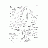 Схема узла: Радиатор для Kawasaki KX100