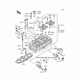 Схема вузла: Головка циліндра для Kawasaki ZR400 ZRX-II