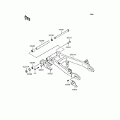 Схема вузла: Задній важіль (Маятник) для Kawasaki BJ250 250TR