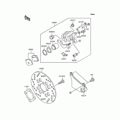 Схема вузла: Заднє гальмо (KL110-A2) для Kawasaki KL110 KSR