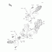 Схема узла: Подножки для Kawasaki KX450 KX450F