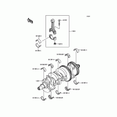 Схема вузла: Колінчастий вал для Kawasaki ZR1000 Z1000 ABS