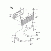 Схема вузла: Радіатор масляний для Kawasaki ZX400 ZXR400R