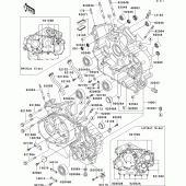 Схема узла: Картер двигателя (1/2) для Kawasaki VN1500 VN1500 Classic