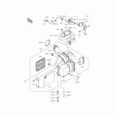 Схема узла: Воздушный фильтр для Kawasaki BJ250
