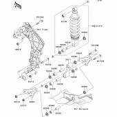 Схема узла: Подвеска/задний амортизатор для Kawasaki ZR1000 Z1000